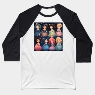 Princesses Pattern 3 Baseball T-Shirt